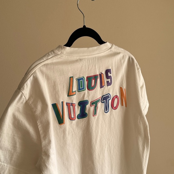 Louis Vuitton x NBA LV Virgil Abloh National Basketball Association White Tee - Picture 4 of 10